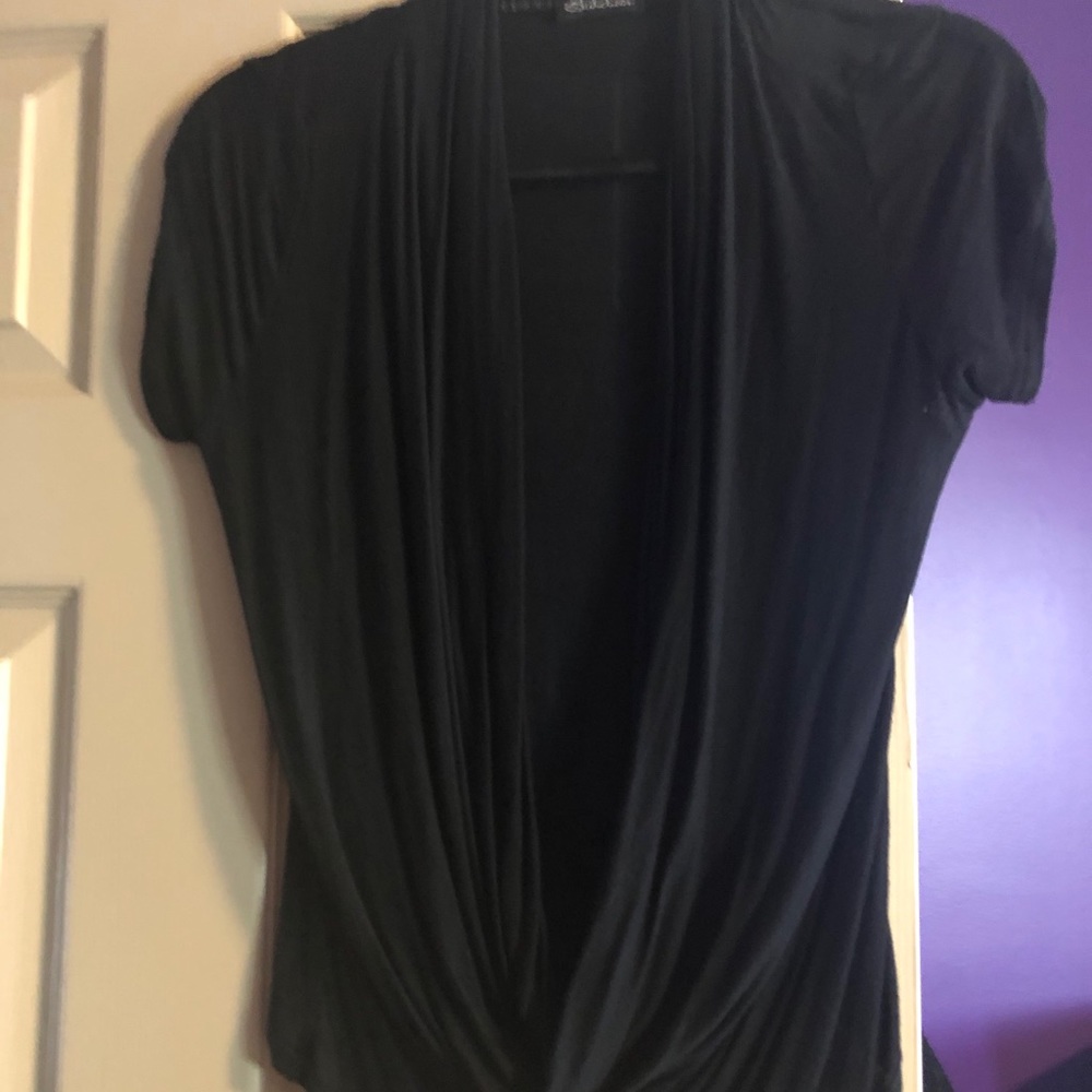 Deep V Black Top